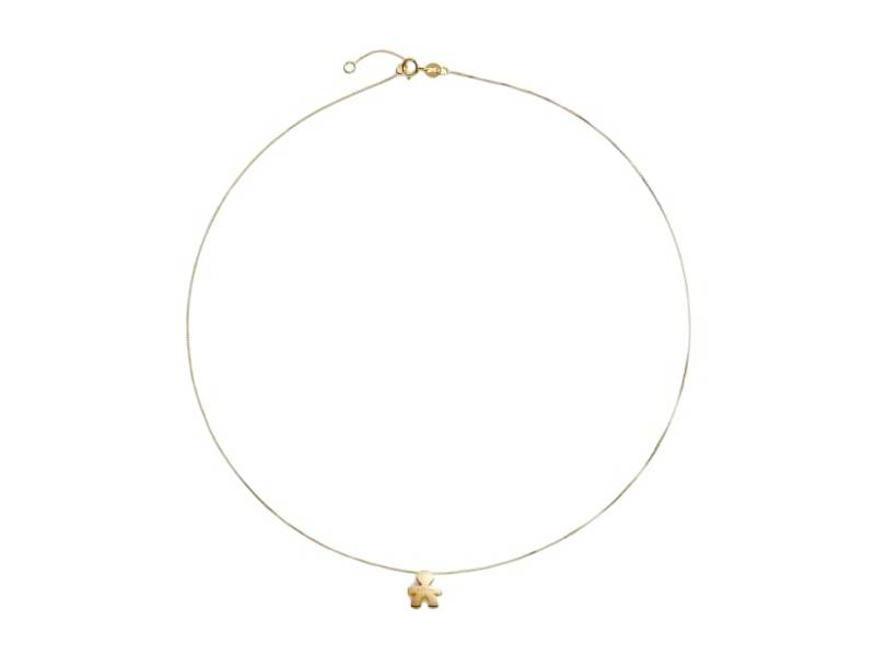 18KT YELLOW GOLD NECKLACE WITH BOY SILHOUETTE I TESORINI LE BEBE' LBB918